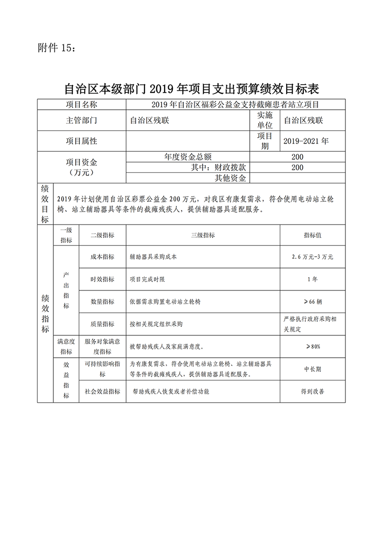 2019年自治区残疾人联合会预算支出绩效目标公示(图22)