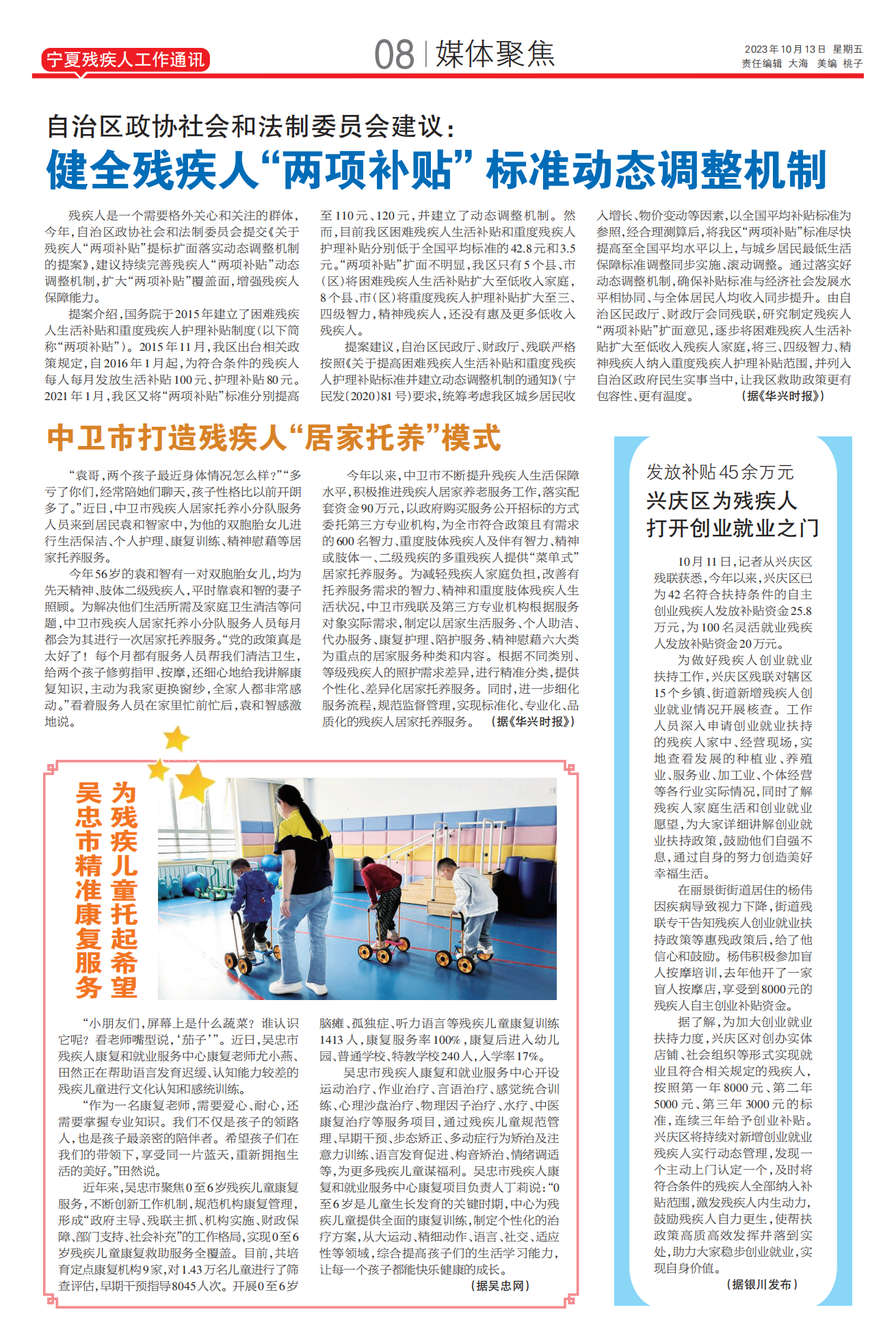 宁夏残疾人工作通讯第35期(图8)
