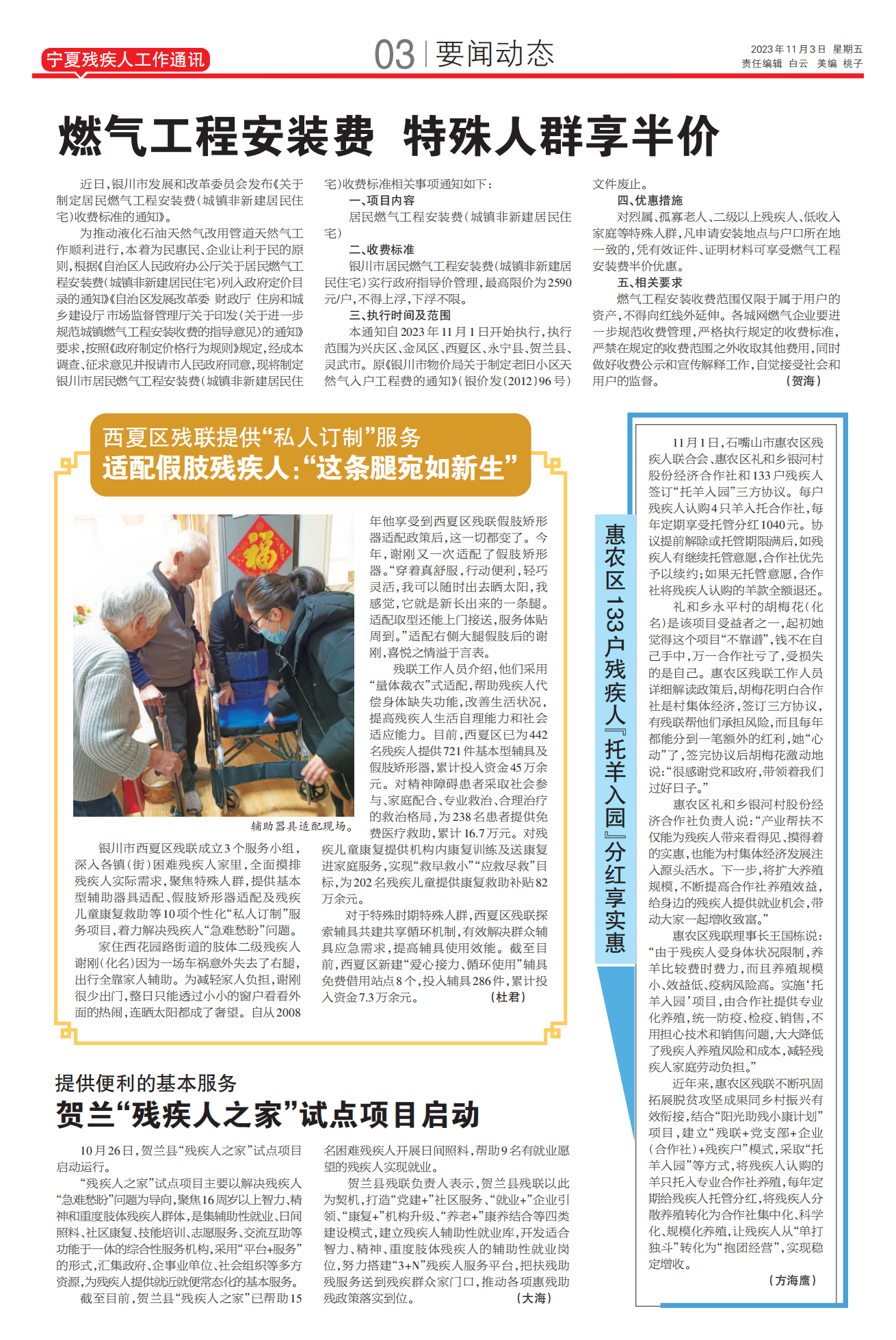 宁夏残疾人工作通讯第38期(图3)
